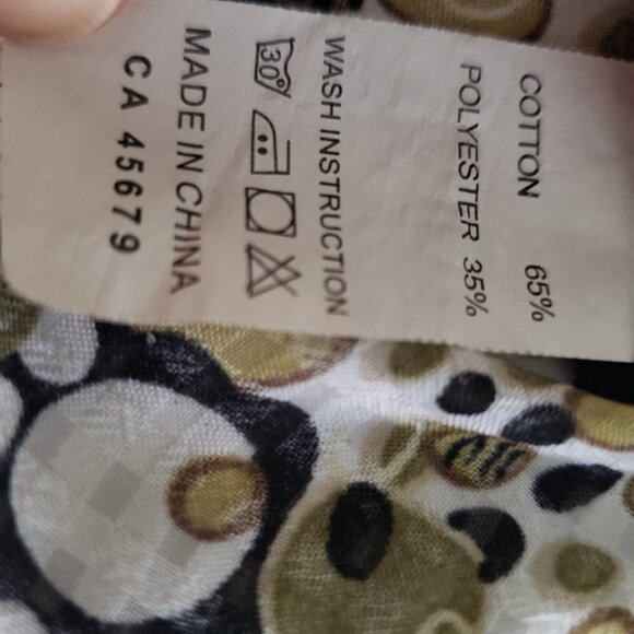 Ladies women's top blouse Lightweight pleated black green white  dots - Picture 6 of 7